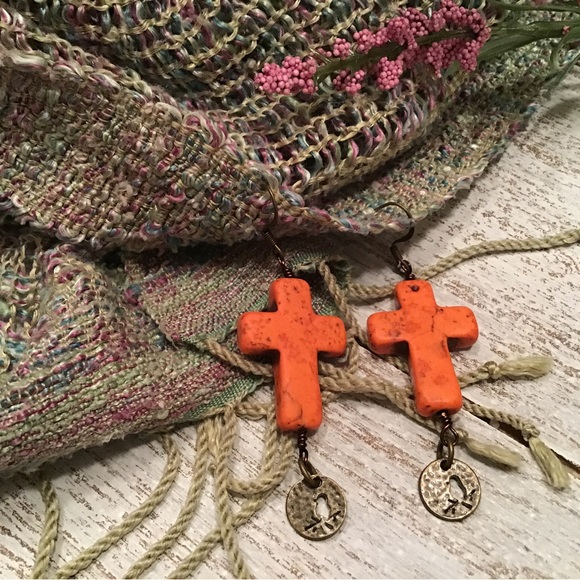 Cross Earrings - Picture 1 of 7